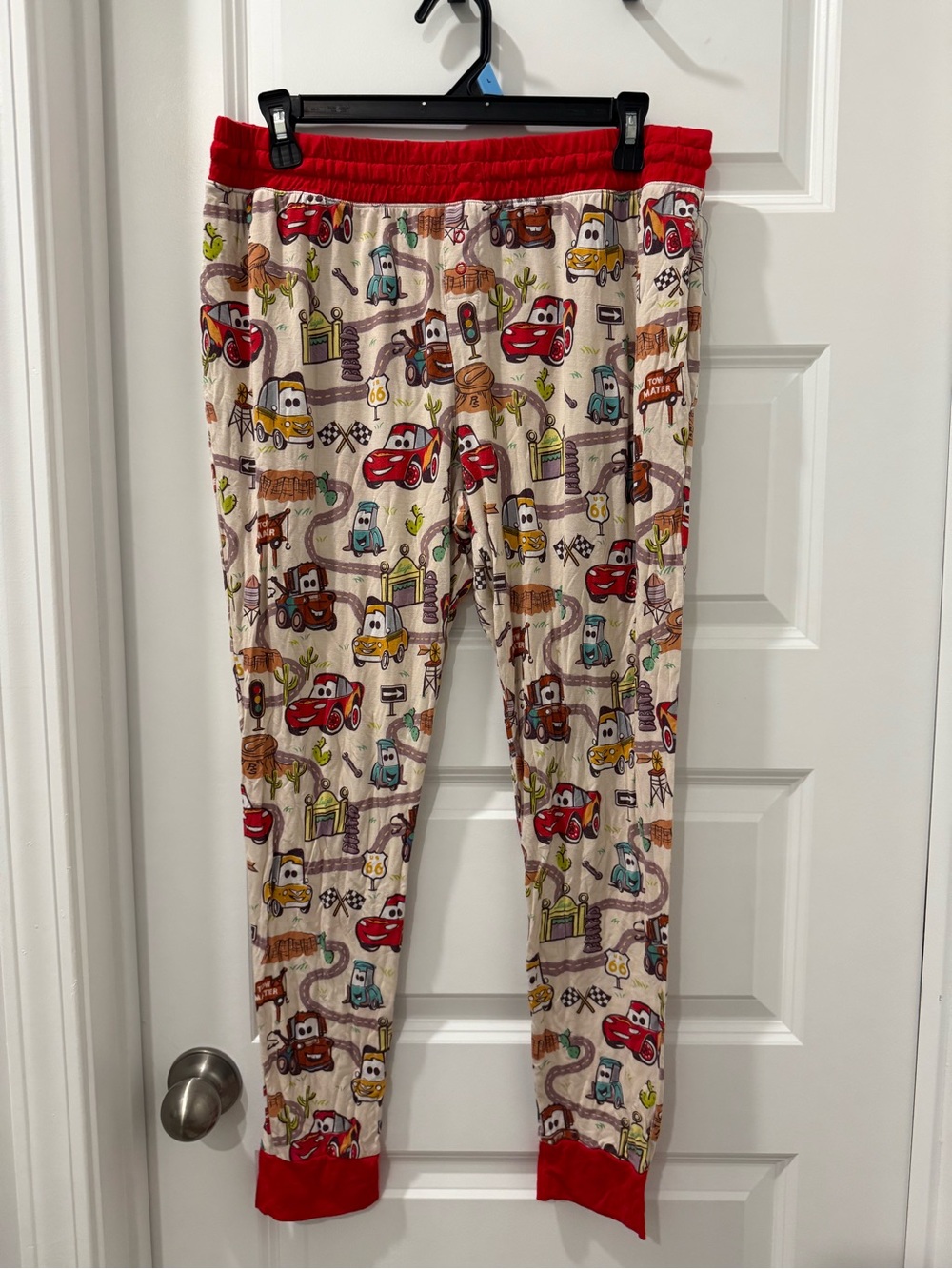 Little Sleepies Cars Print Pajama Pants with Red Trim